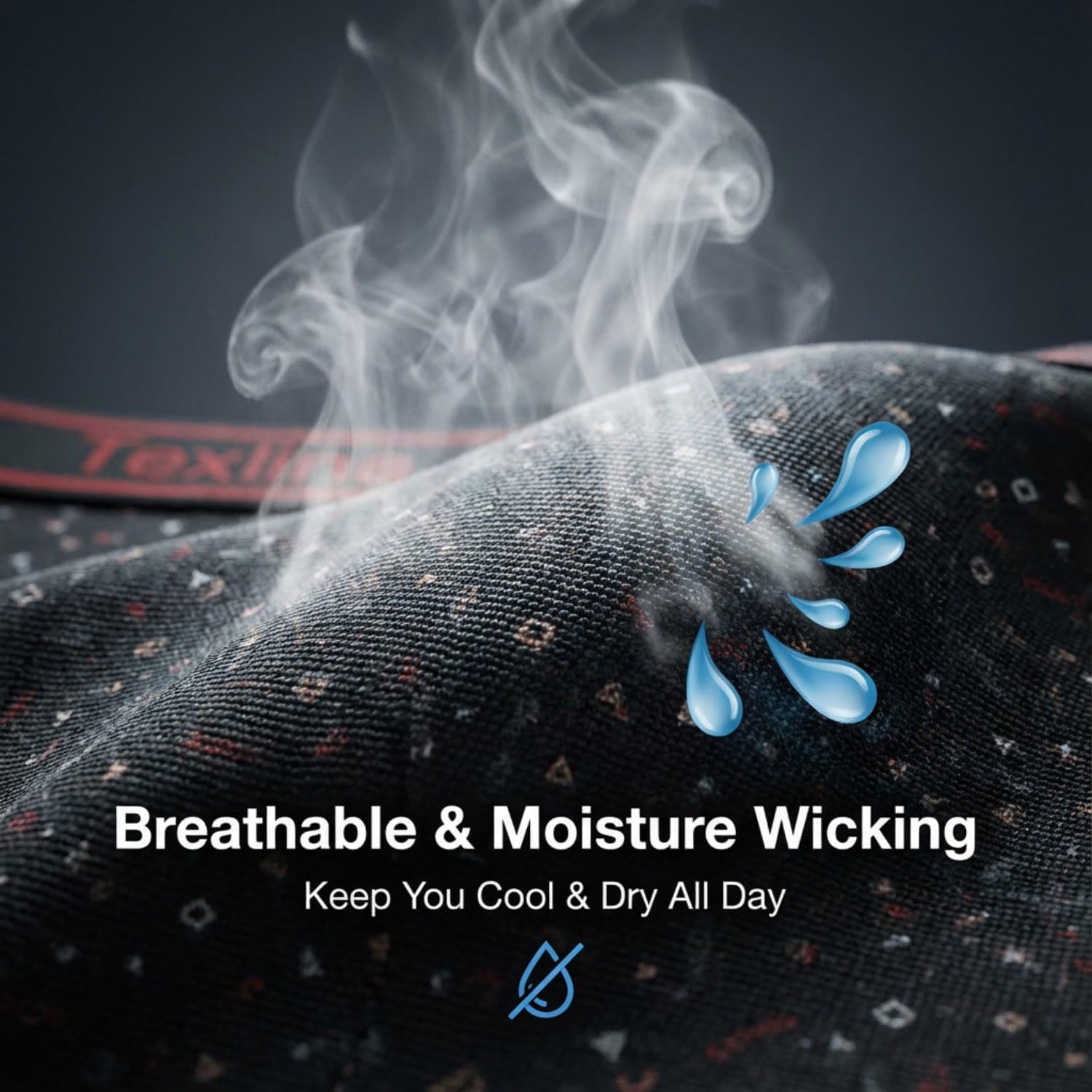 Men's Boxer Briefs with 3D Ultra-Roomy Pouch, Breathable Moisture Wicking, Patterned Design, 6 Pack(S-4XL) - Image 3