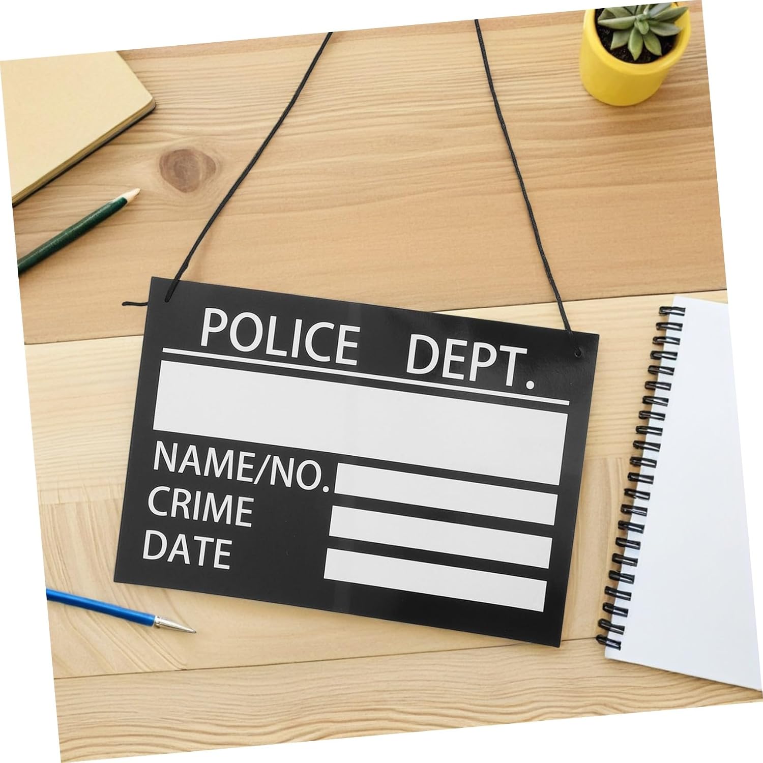 Generic 2sets Prisoner Costume Photo Booth Props Hard Cardboard Jail Boards for Party and Event Photography Accessories