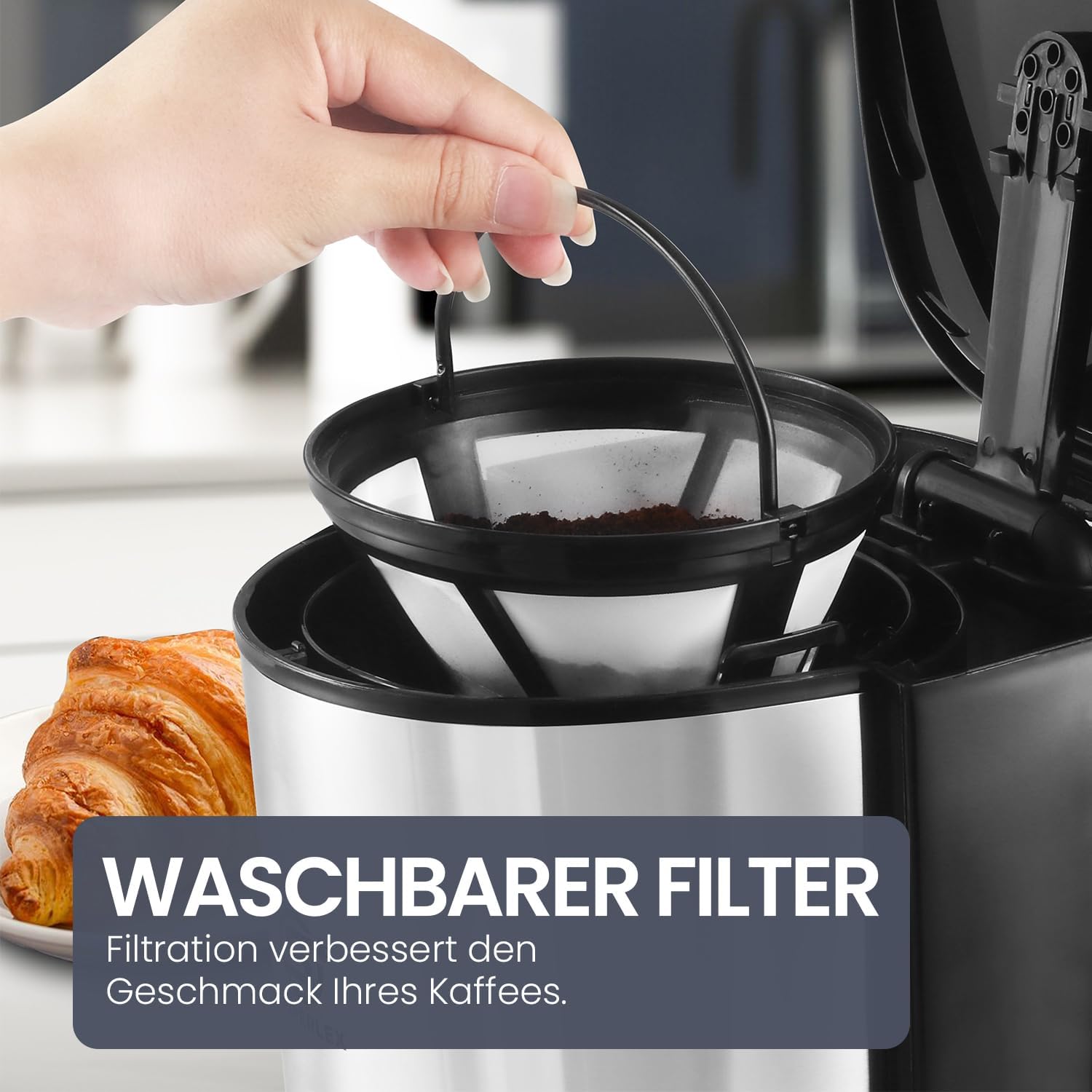 Removable and washable coffee filter basket of the SUPERLEX coffee maker