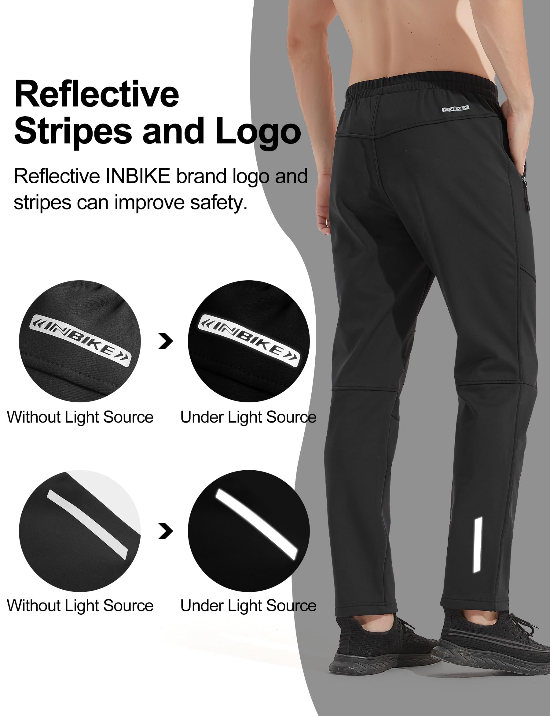 INBIKE Pantaloni Termico Uomo Traspirante Antivento Sportivo Ciclismo all’Aperto