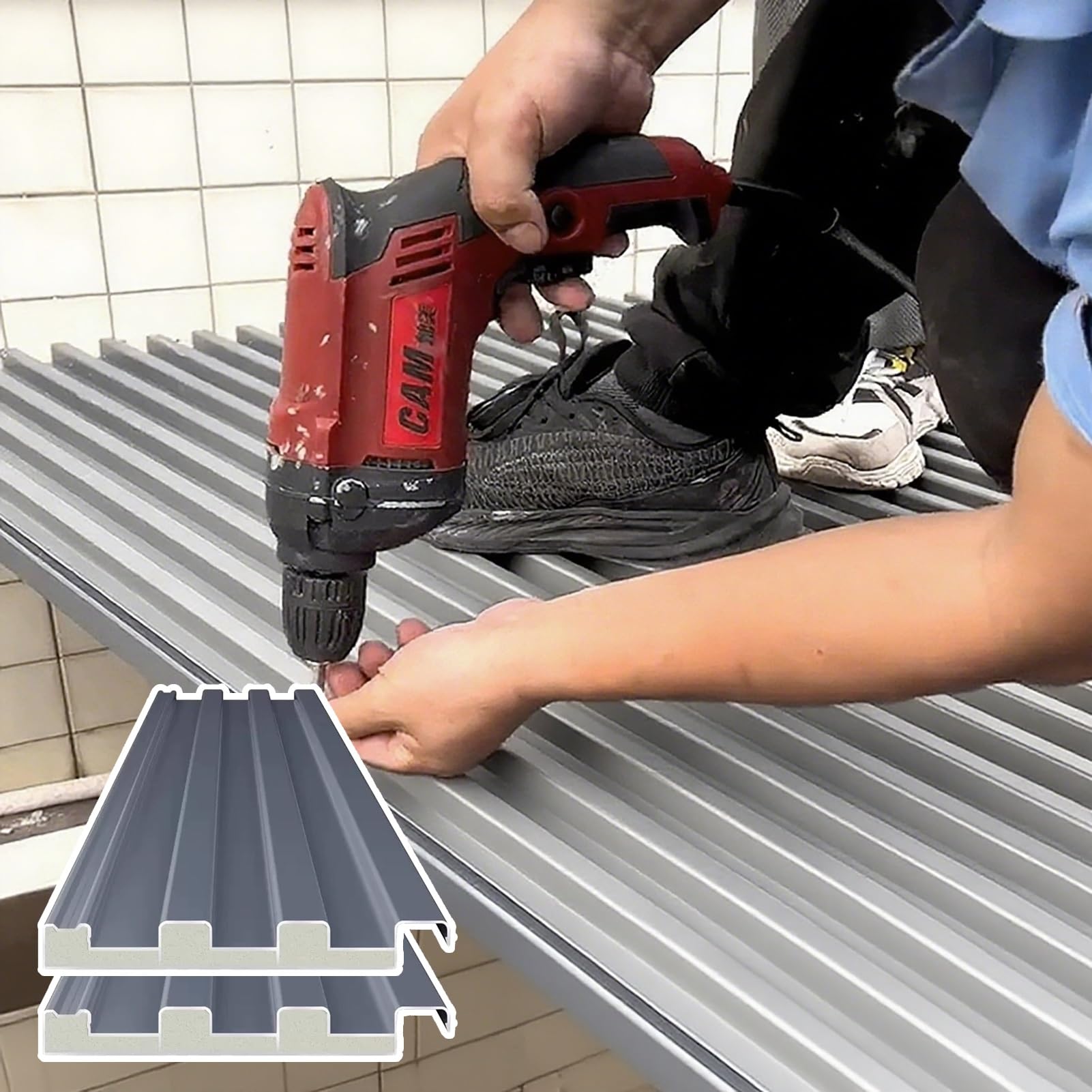 Panneaux de toiture isolés étanches en aluminium pour serre de 10m