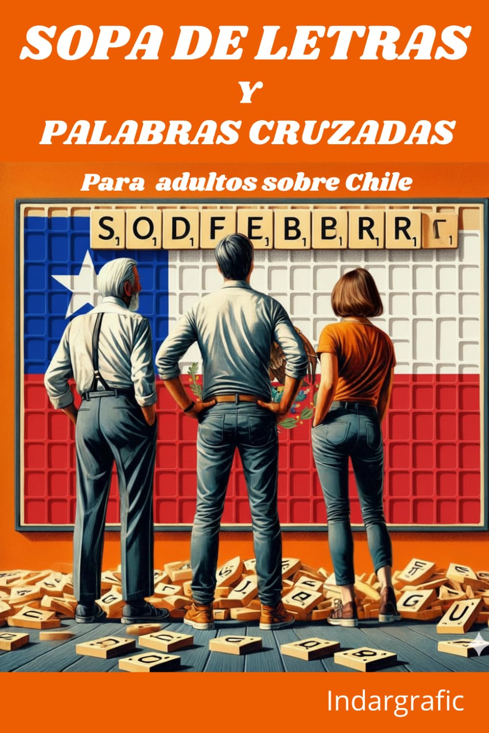Sopa de letras y palabras cruzadas.: Para Adultos, de Chile. (Pasatiempos en Español)