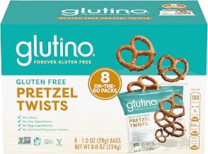 Glutino Gluten Free Pretzel Twists, Gluten Free Snacks, 1 oz. 8-Count (Packaging May Vary)