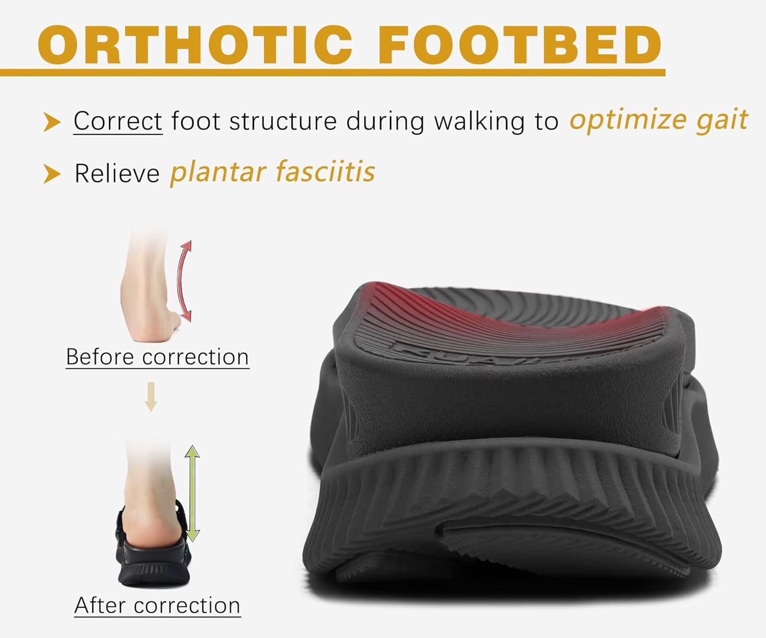 KuaiLu Womens Orthopedic Walking Sandals Comfortable Plantar Fasciitis Arch Support Sport Recovery Outdoor Casual Sandles Thick Memory Foam Cushion Cross Strap Adjustable Slides - Image 4