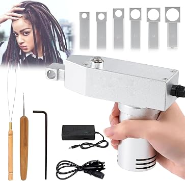 Dreadlocks Machine,Automatic Dreadlocks Maker,for Locs DIY Portable Instant Loc Machine with 6/8/10/12/14/16mm 6*Braid Head