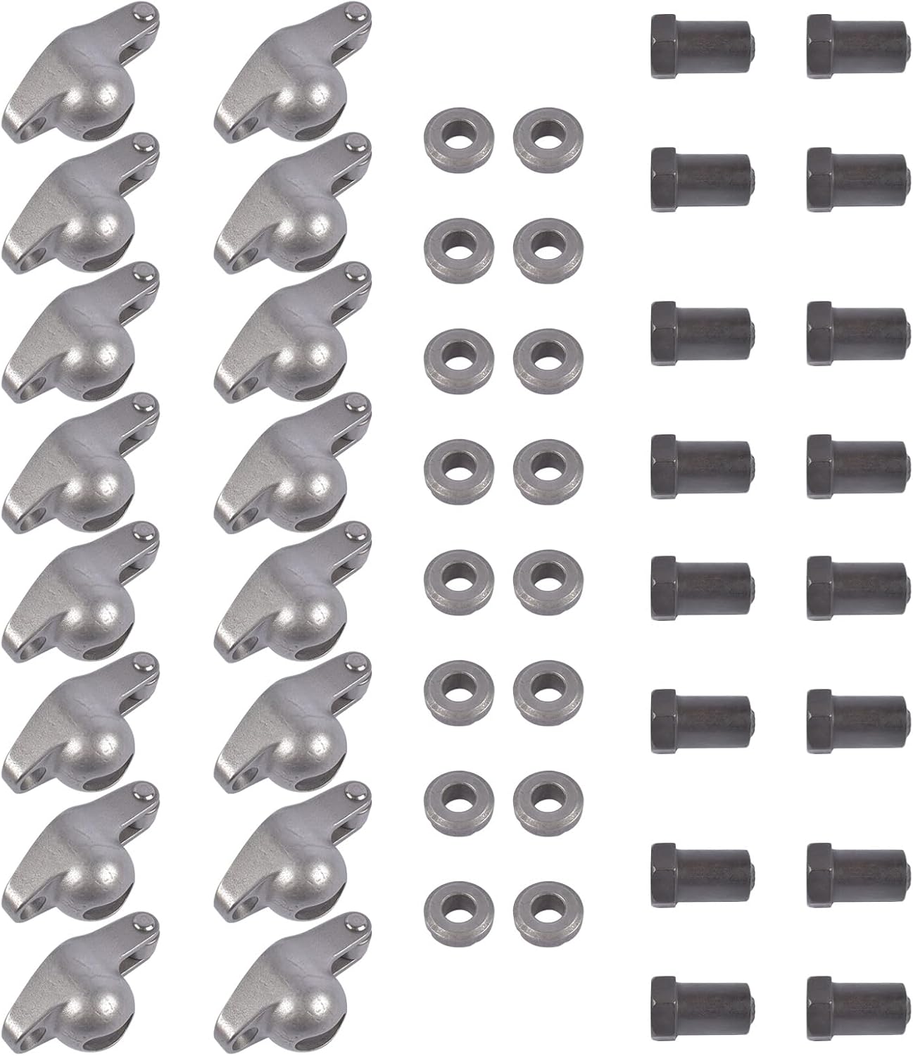 Engine Rocker Arms Set Replacement for Chevy Small Block SBC 262-400 1955-1986 1987-2000 1.5 Ratio 3/8" Roller Tip No Self-Aligning Steel 3501538 0835001