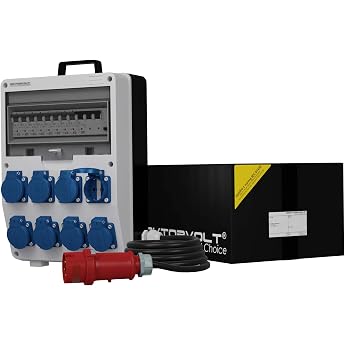 Doktorvolt Power Distributor Construction Power Distribution Wall Distributor Socket Distributor with Cable 8 x 230 V TD-S/FI 9719