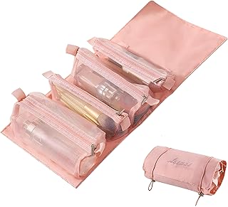 شنطة مكياج - منظم مستحضرات تجميل أنيق وواسع مع مساحات تخزين متعددة بسحاب، مثالية للسفر والاستخدام اليومي، تتميز بحقيبة غسيل قابلة للفصل وتصميم قابل للتعليق للنساء أثناء التنقل.