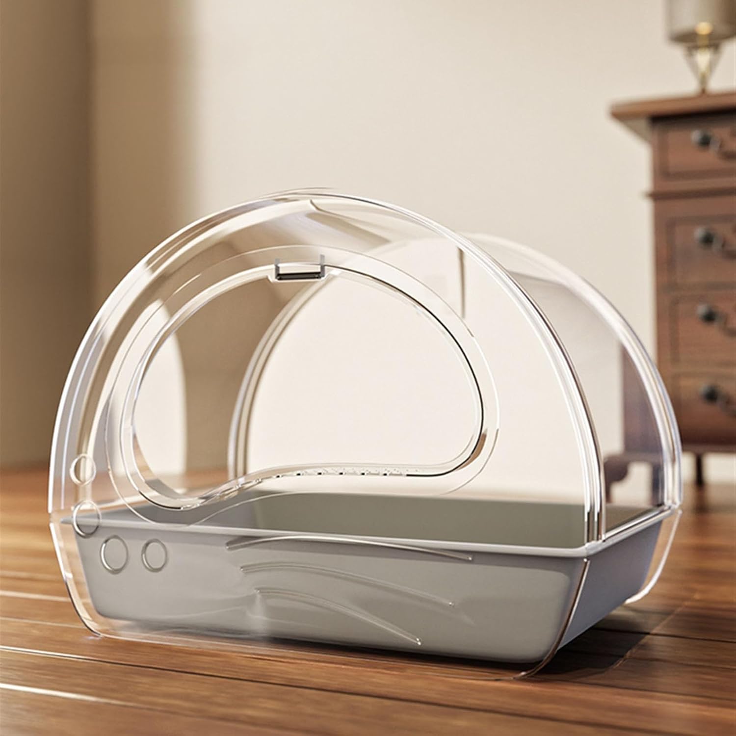 Litterbox Extra Large Cat Litter Pan Fully Enclosed Cat Litter Box Stink-Proof Splash-Proof Drawer Cat Litter Pan with Scoop Tidy and Easy to Clean Cat Litter Tray(Blue)