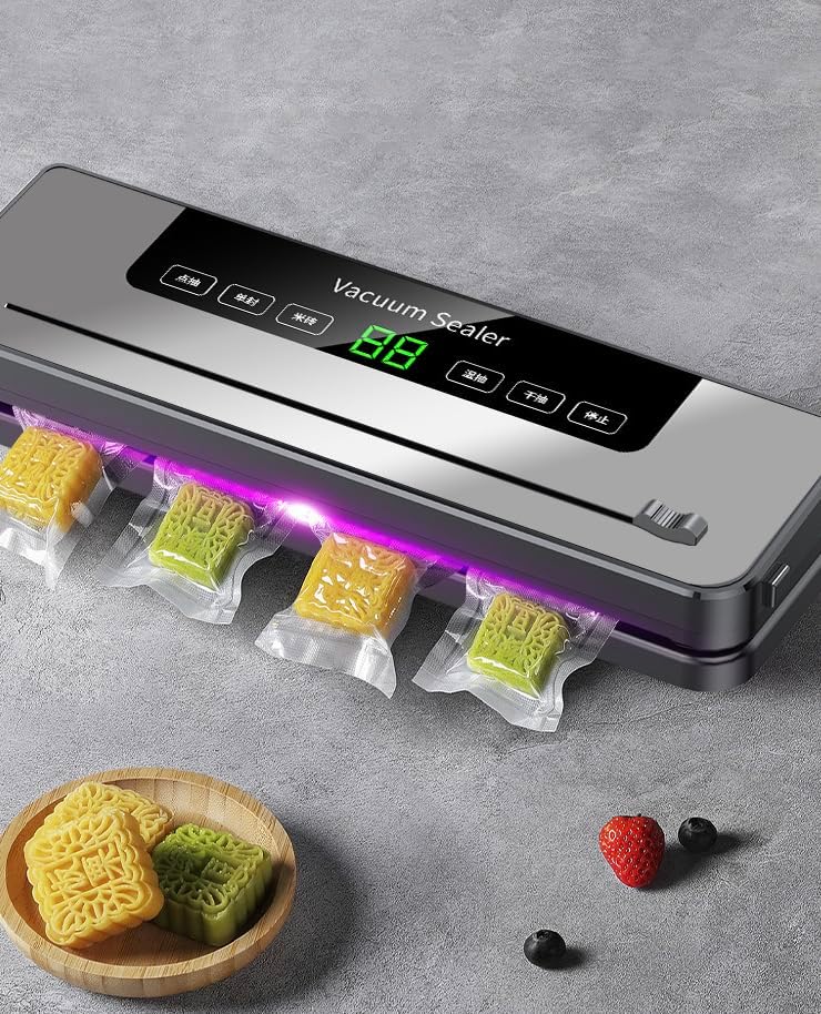 Primewave- Vacuum Sealer Machine for Food Preservation – 120W Powerful Food Saver with 30cm Sealing Width |Dry & Moist Mode| 1-Touch Automatic Operation |10 BPA-Free Vacuum Bags