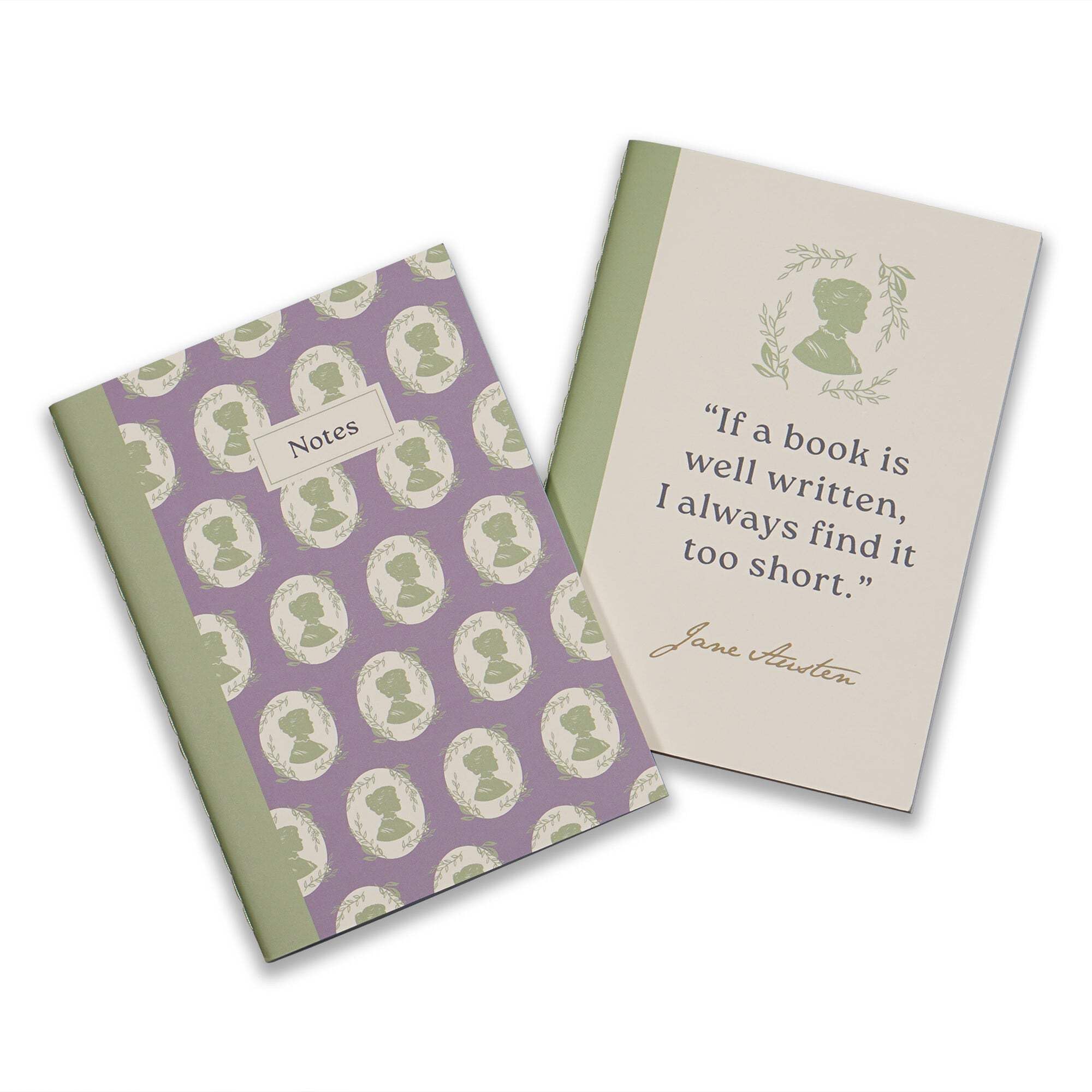 Half Moon Bay Jane Austen Set of 2 A6 Notebooks - Jane Austen | A5 size Lined Notebook | Journal | Stationery Gift | Writing Pad | Official Licensed Merchandise