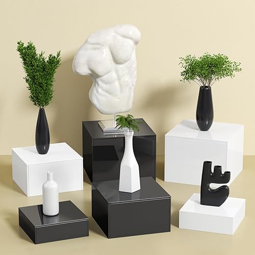 Miniatura 6 de HIIMIEI Elevadores de buffet, elevadores de alimentos para mesa de bufé, estante de exhibición para catering, postres, joyas, figuras, exhibición,