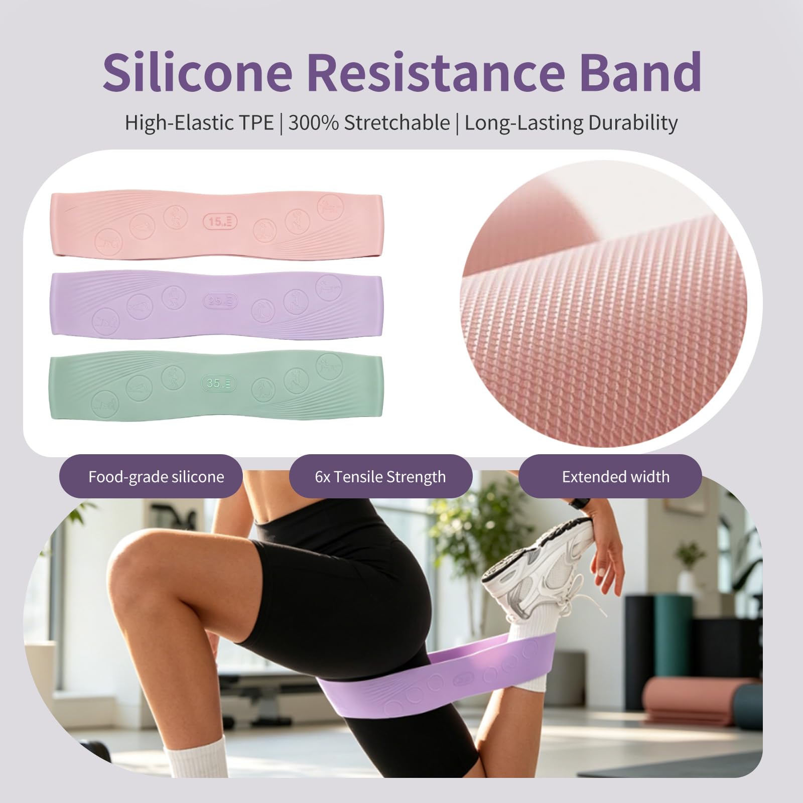 Pilates Kit, Anello Pilates da 14''/35cm Pollici con Palla Mini Pilates,3pcs Fascette Resistenza per Forza Flessibilità,Stabilità e Tonificazione Corporea Attrezzi da Palestra con Display