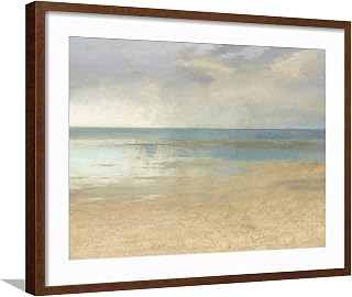 AllPosters Wall Art Print Pastel Seascape I on Brown Frame by Christy McKee, 24x18