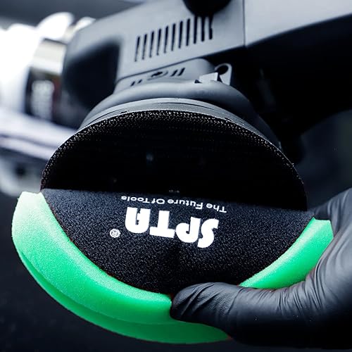 Miniatura 22 de Almohadilla amarilla de corte medio, almohadillas de pulido SPTA 3 piezas de cara de 6.5 pulgadas para placa de respaldo de 6 pulgadas, almohadillas