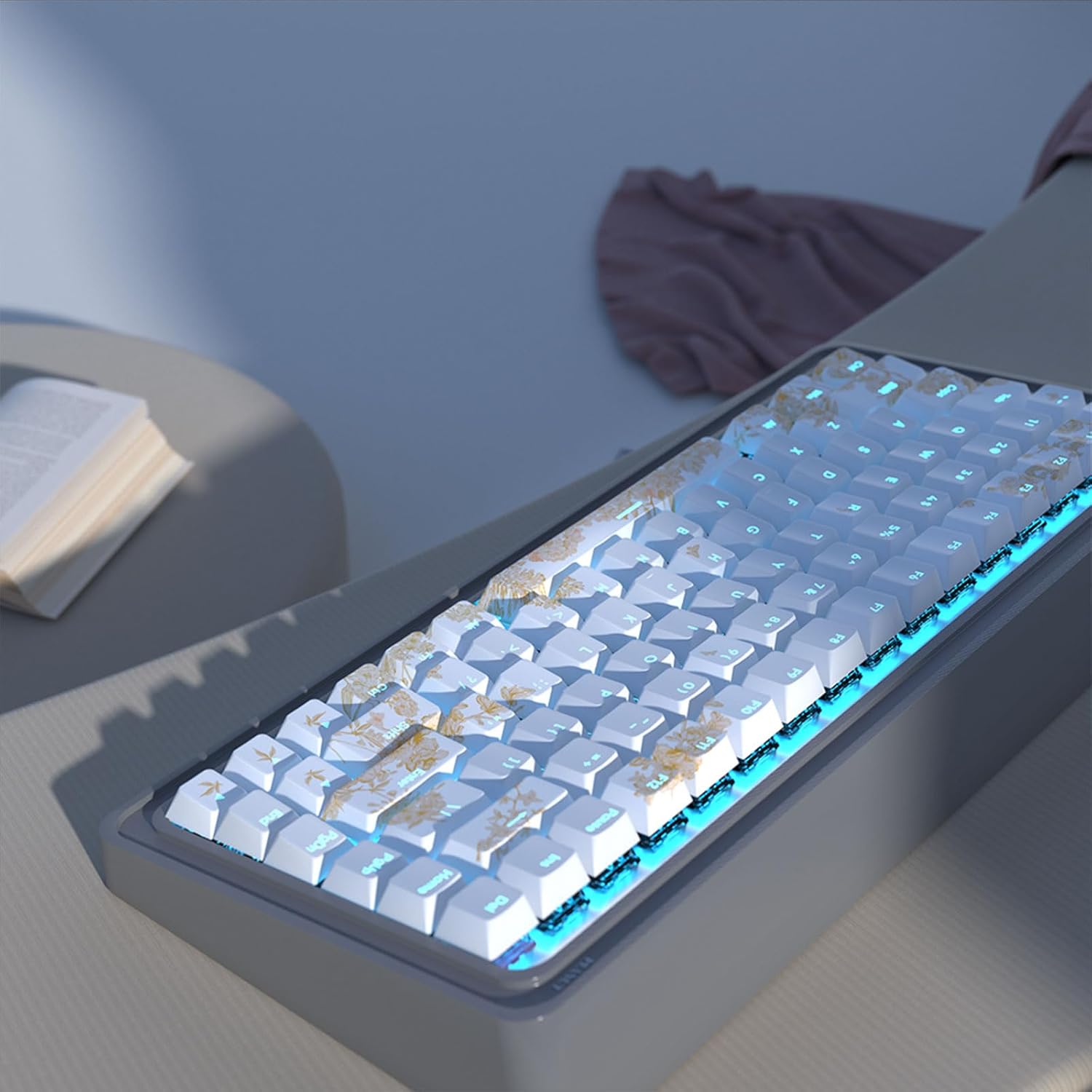 Embroidery Backlit Keycap Set 135/108PCS Double Shots Sublimations Keycaps for Mechanical Keyboard Gamers Keycaps