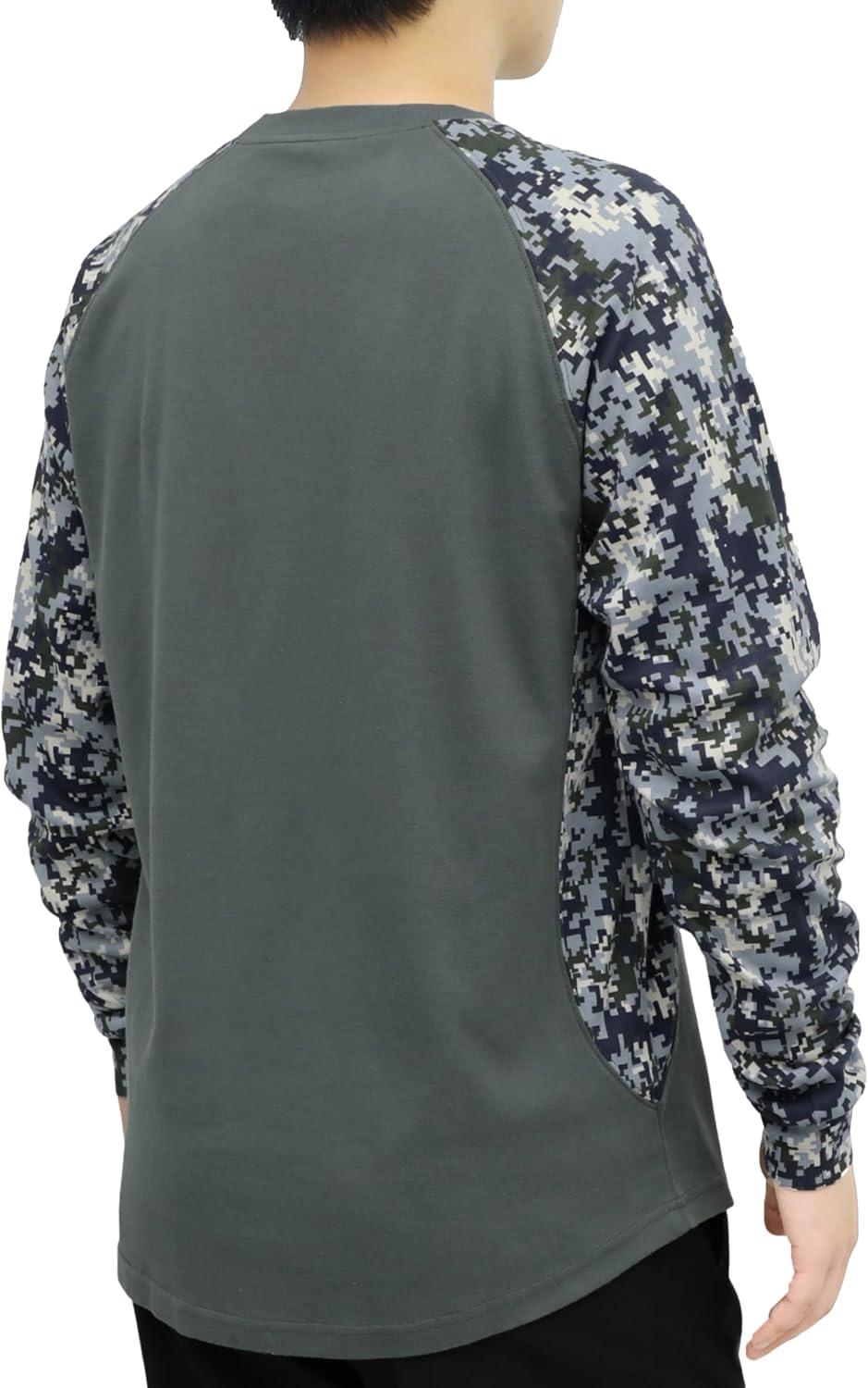 TICOMELA FR Camo T-Shirt for Men, 5.5oz Lightweight Flame Resistant Long Sleeve Work Shirt – NFPA 2112 Certified Crewneck - Image 6