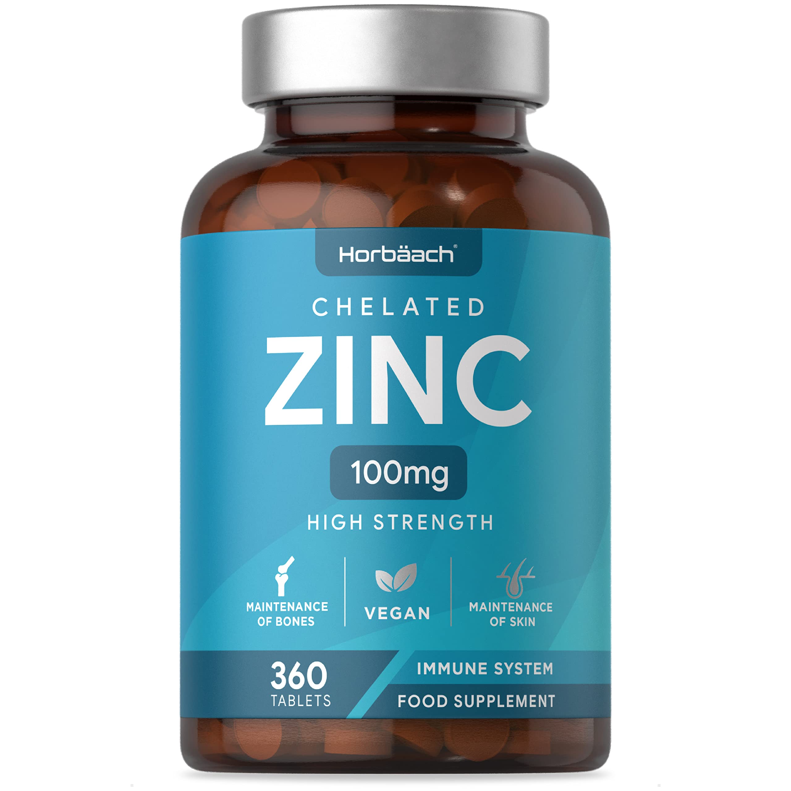 Buy Chelated Zinc Supplement 100mg 360 Vegan s High Strength Zinc