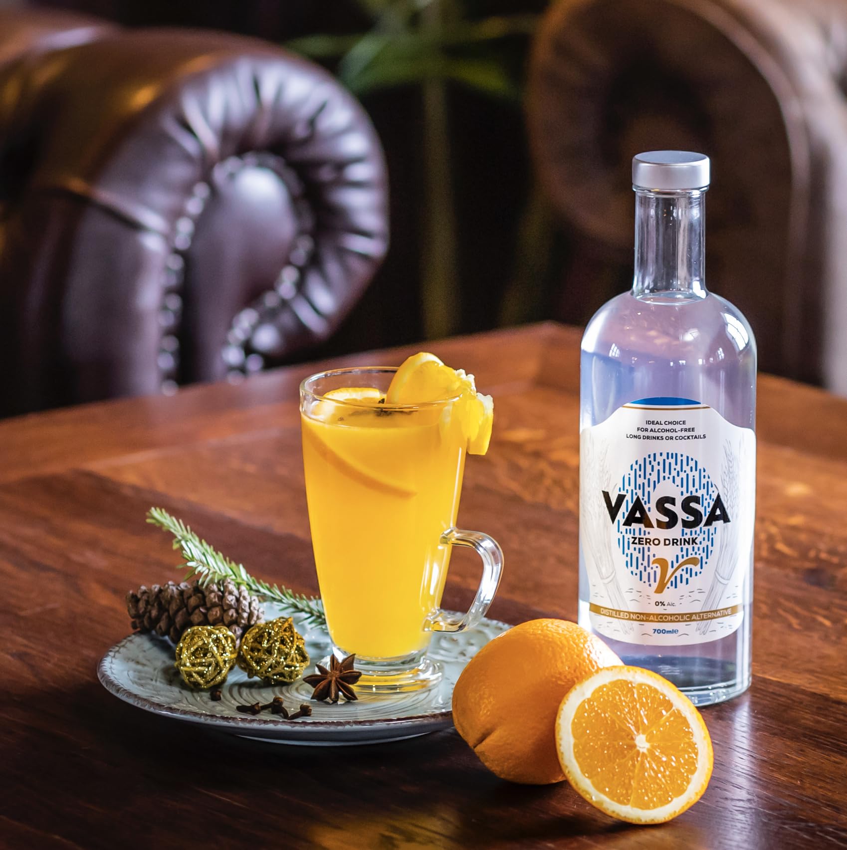 VASSA ZERO V, vodka sin alcohol 700 ml, ideal para cócteles sin alcohol y tragos largos, alternativa sin alcohol para el vodka tradicional, ingredientes 100% naturales