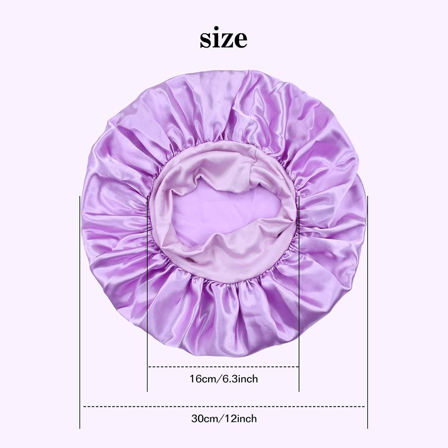 Lawie 6 Pack Colors Satin Lined Silky Sleeping Bonnets Shower Caps Curly Long Hair Protector Night Large Adjustable Wide Brim Band Sleep Hats Hair Wraps for Women Men Girls (Spring Colors)