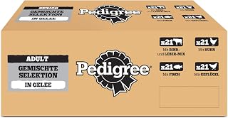 PEDIGREE Dogcare Dog Food Portion Bag Chunks in Jelly Adult 84 x 100 g Adult mixed…