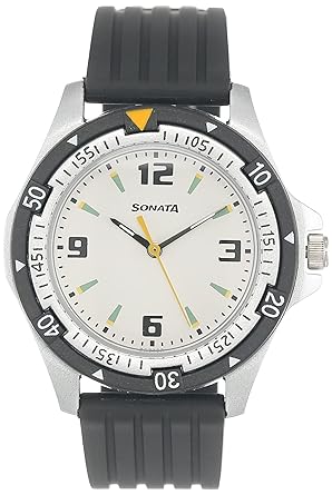 Sonata White Dial Analog watch For Men-NR7930PP01