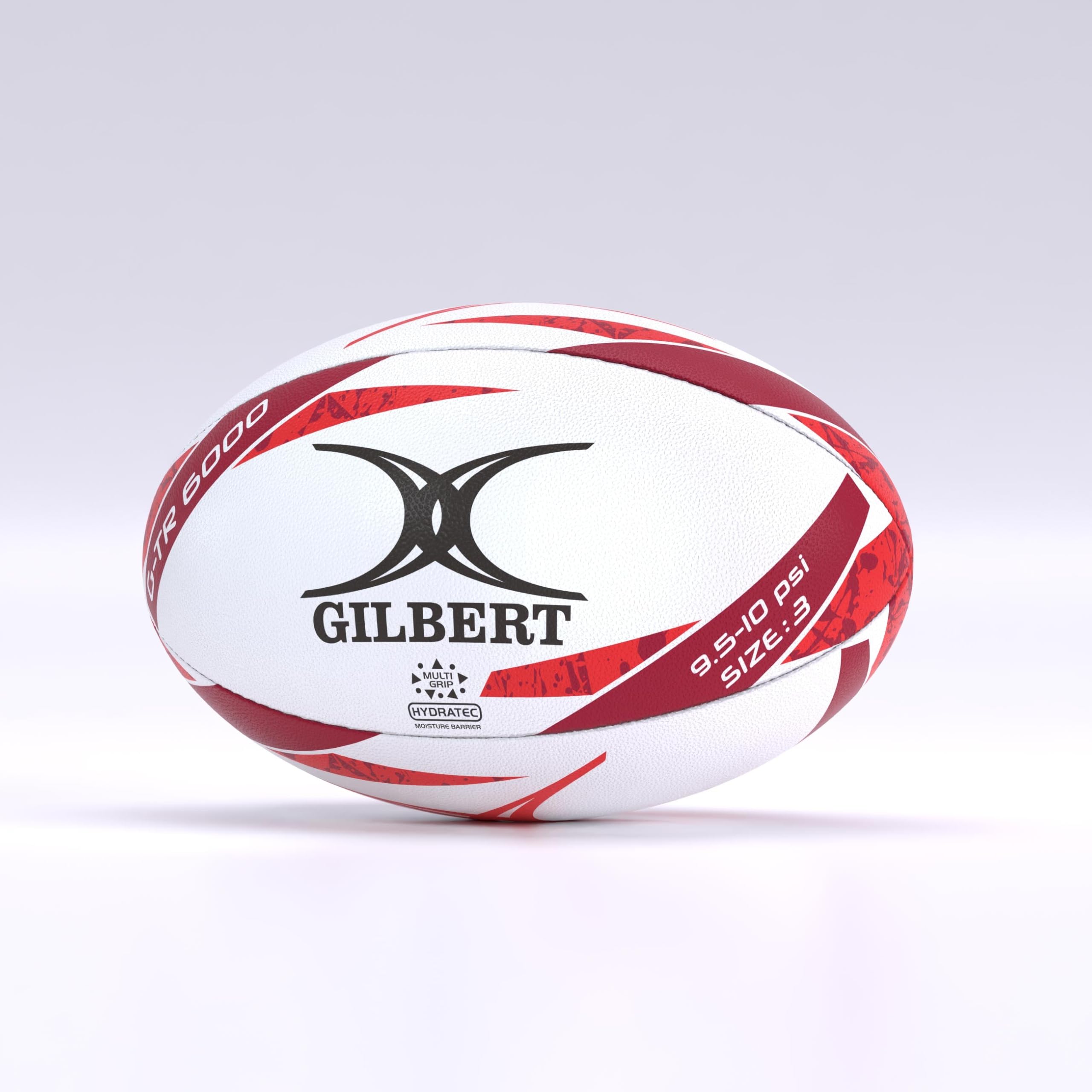 Gilbert G-TR6000 Training Rugby Ball Size 3 (Red)