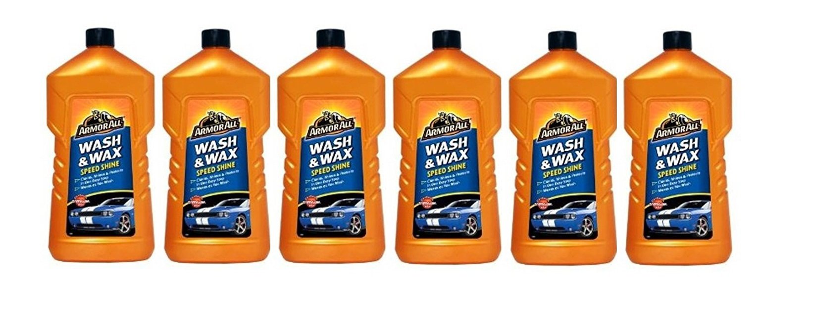 ArmorAll Wash & Wax 1000ml : Cleans, Shines and Protects in one Easy Step.: (Pack of 6)