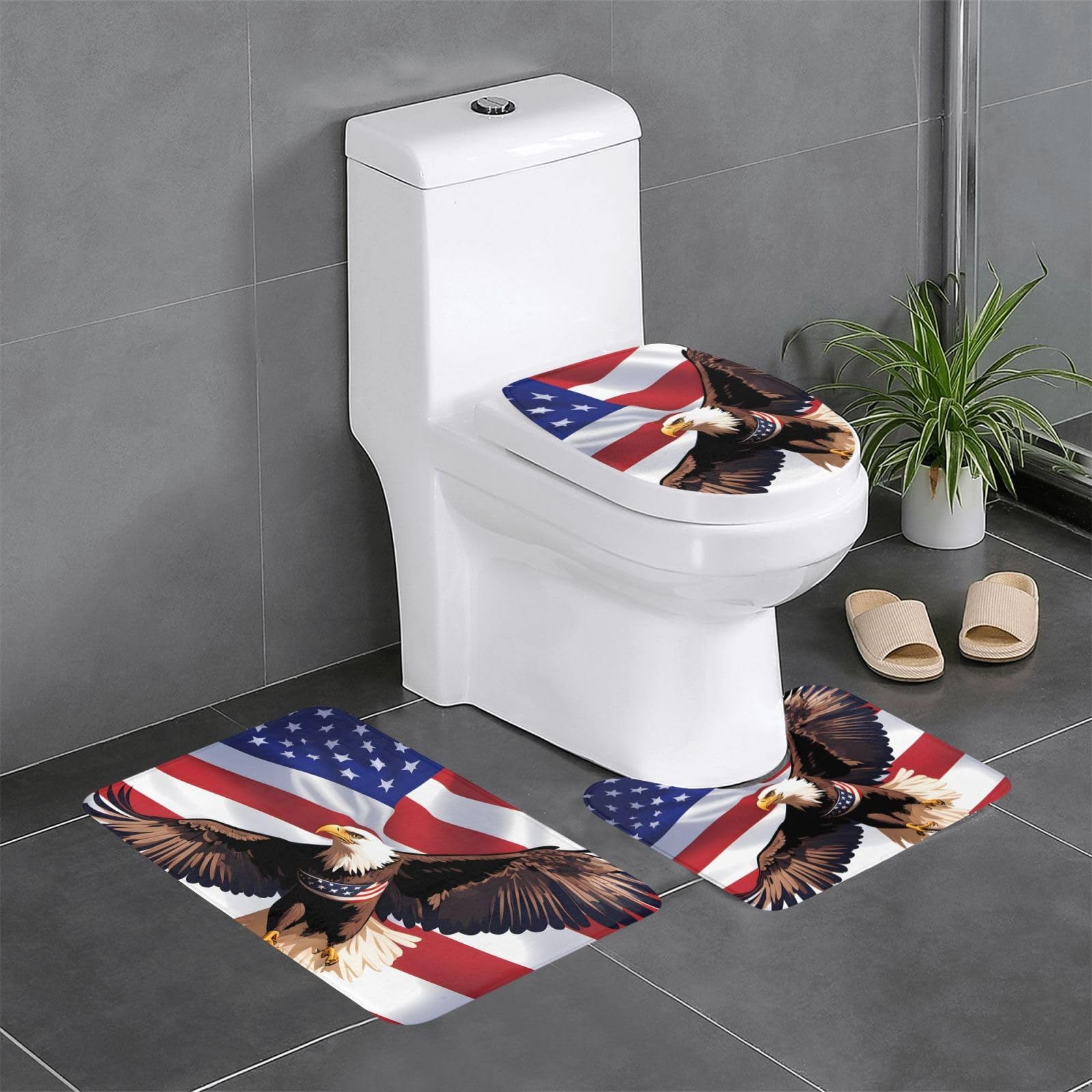 Tapis de salle de bain usa avec motif patriotique pour afficher votre passion au quotidien