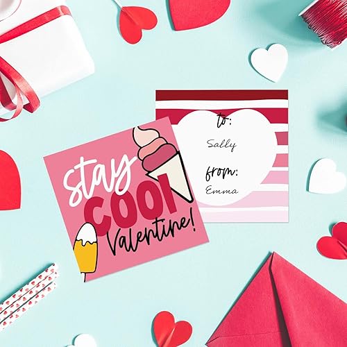 Miniatura 3 de Canopy Street Mini tarjetas del día de San Valentín, 60 tarjetas divertidas para el día de San Valentín, 3.5 x 3.5 pulgadas, pequeñas, de doble