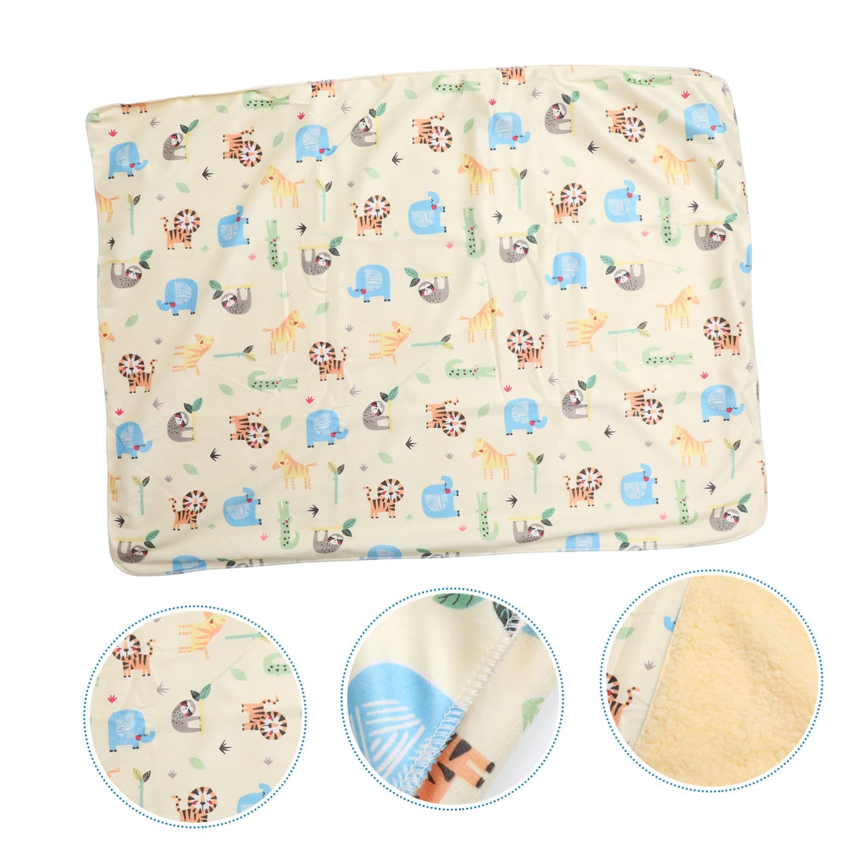 Mikinona Coperta Pieghevole per Bambini in Coral Fleece Gialla | Leggera e Portatile, per Studio o Stanza Climatizzata, Stile Adorabile