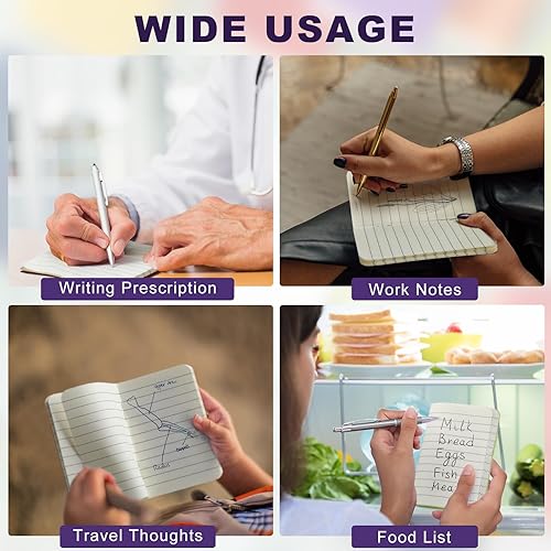 Miniatura 5 de Paquete de 30 cuadernos de bolsillo a granel de 2.5 x 4 pulgadas, mini cuadernos de billetera, cuadernos pequeños de colores, diarios forrados para