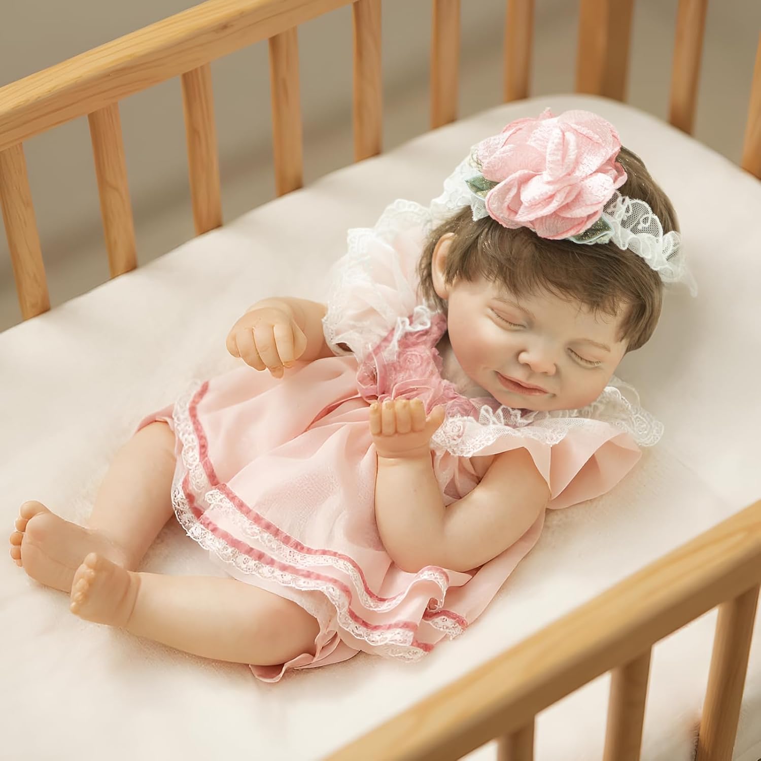 Real Life Reborn Baby Dolls,20Inch Realistic Sleeping Reborn Baby Doll with Accessories for 3+ Years Old