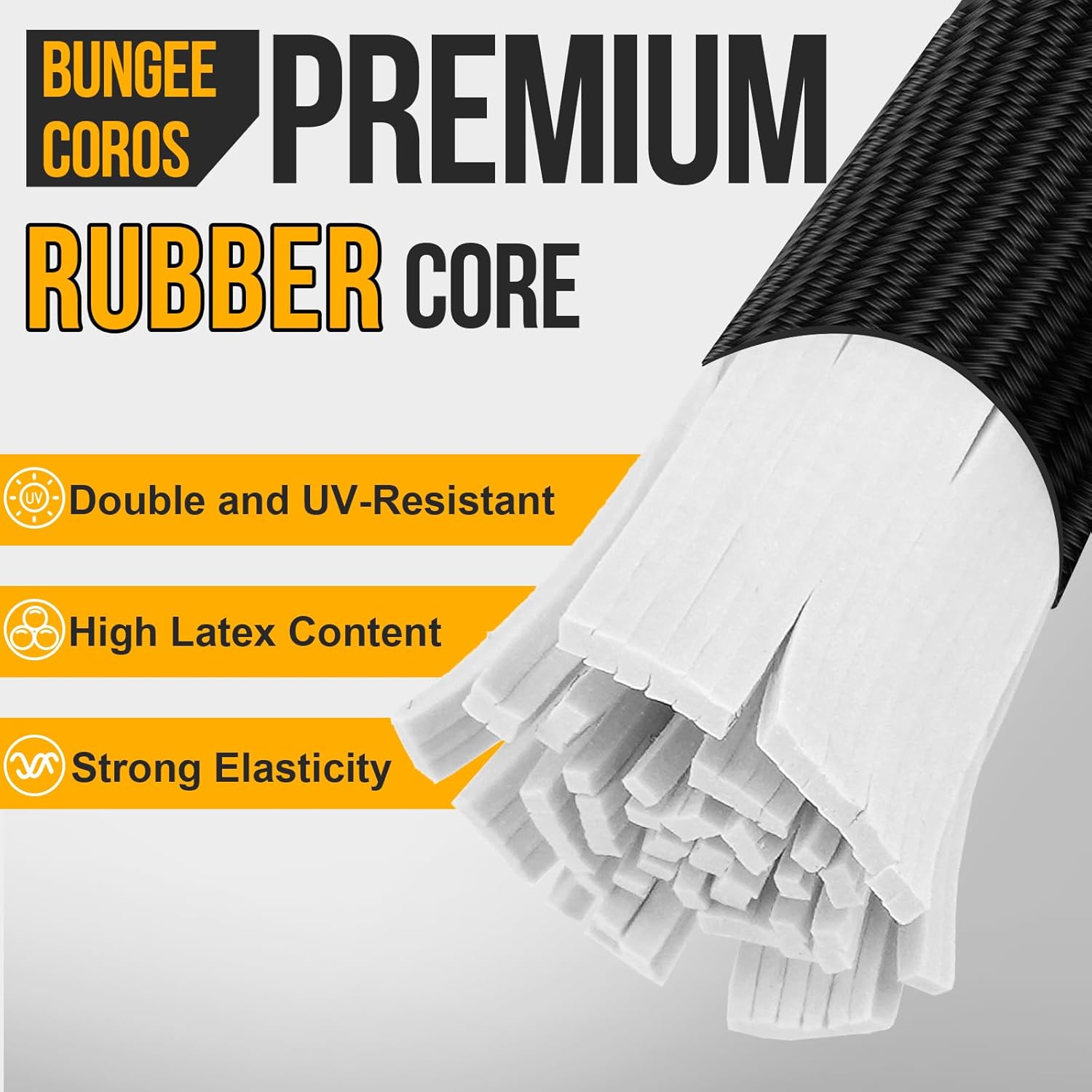 Bungee Cords with Carabiner Clips, 12 Inch, Black, 6 Pack (6, 12in) - Image 2