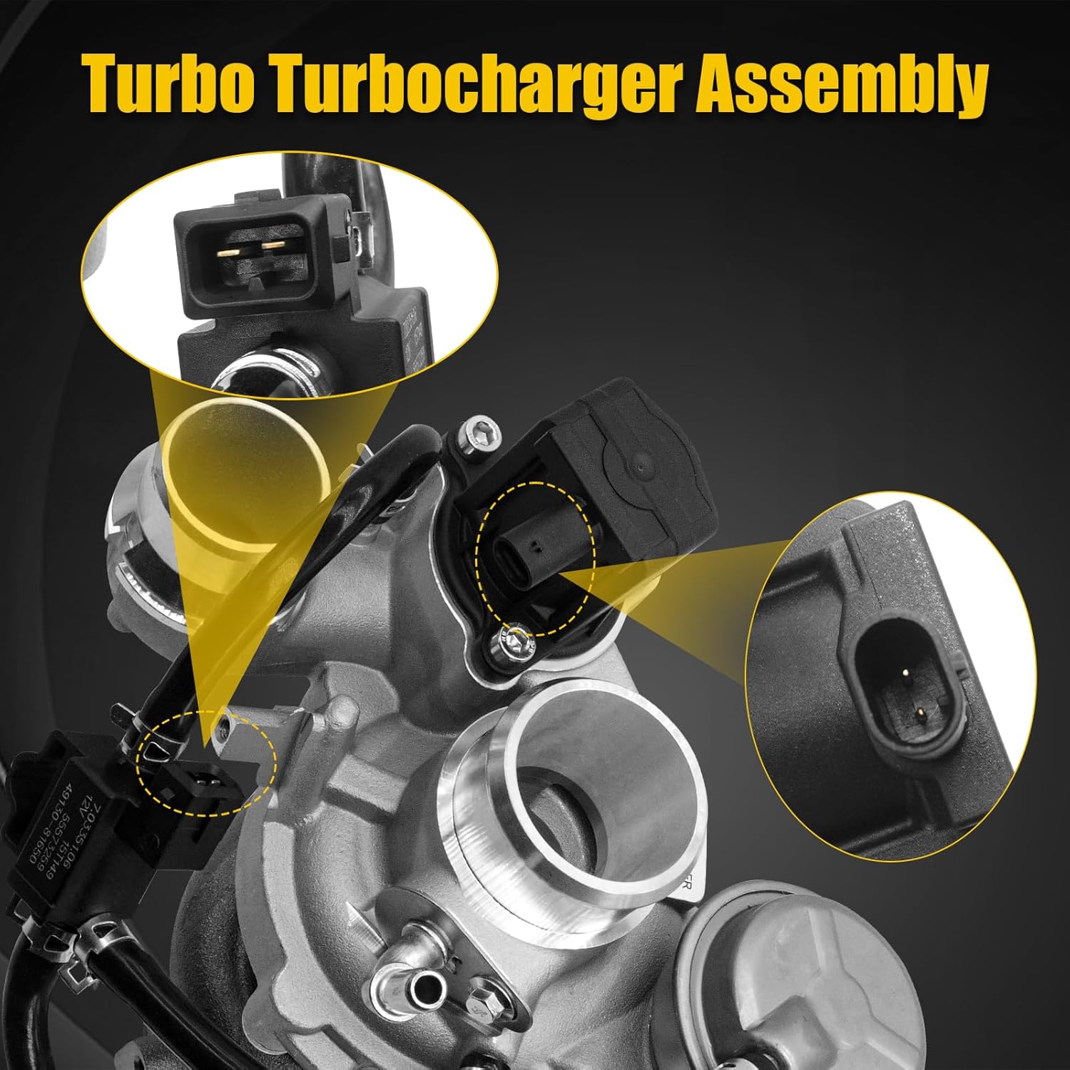 Turbo charger Turbocharger for Chevy Malibu LT L LS 2017 2016 2019 2018 2020 2021 2022 2023 1.5L EcoTec Engine Turbo charger Assembly 12687057 12669064 12690543 25203932