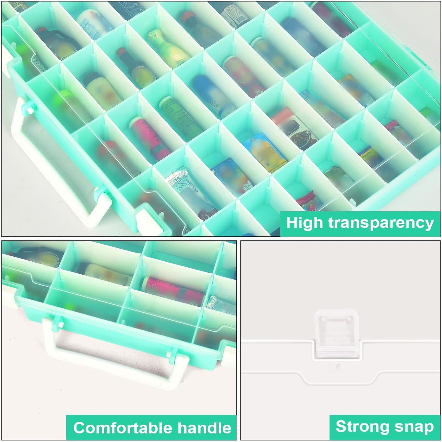 FULLCASE Case Compatible with 5 Surprise for Mini Brands Toys Series 1-4 Mystery Capsule Storage, for Mini Mart Collection Organizer for Collectibles(Case Only) (Green)