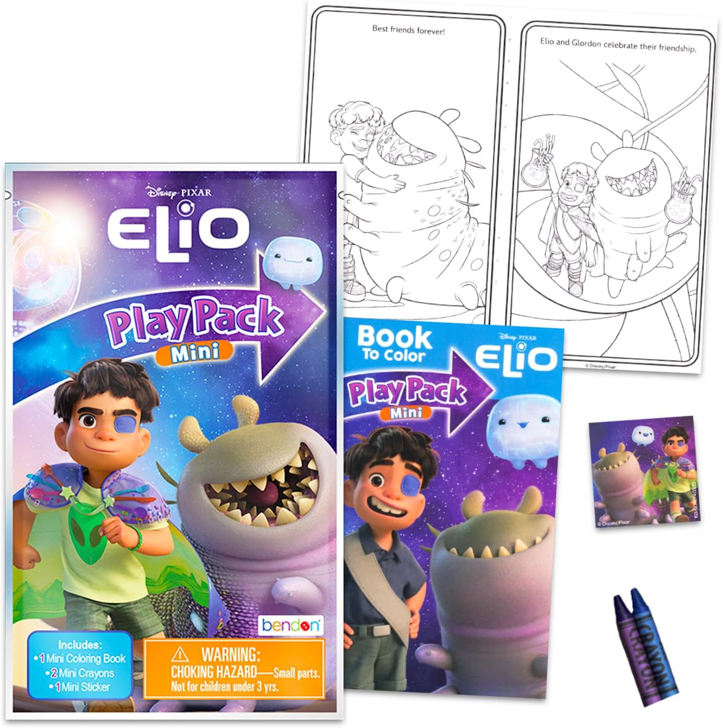 Disney Elio Valentine's Day Classroom Gift Exchange Bundle - 24 Elio Mini Coloring Activity Books for School Valentines Cards, Stickers | Valentines Kids Party Favors