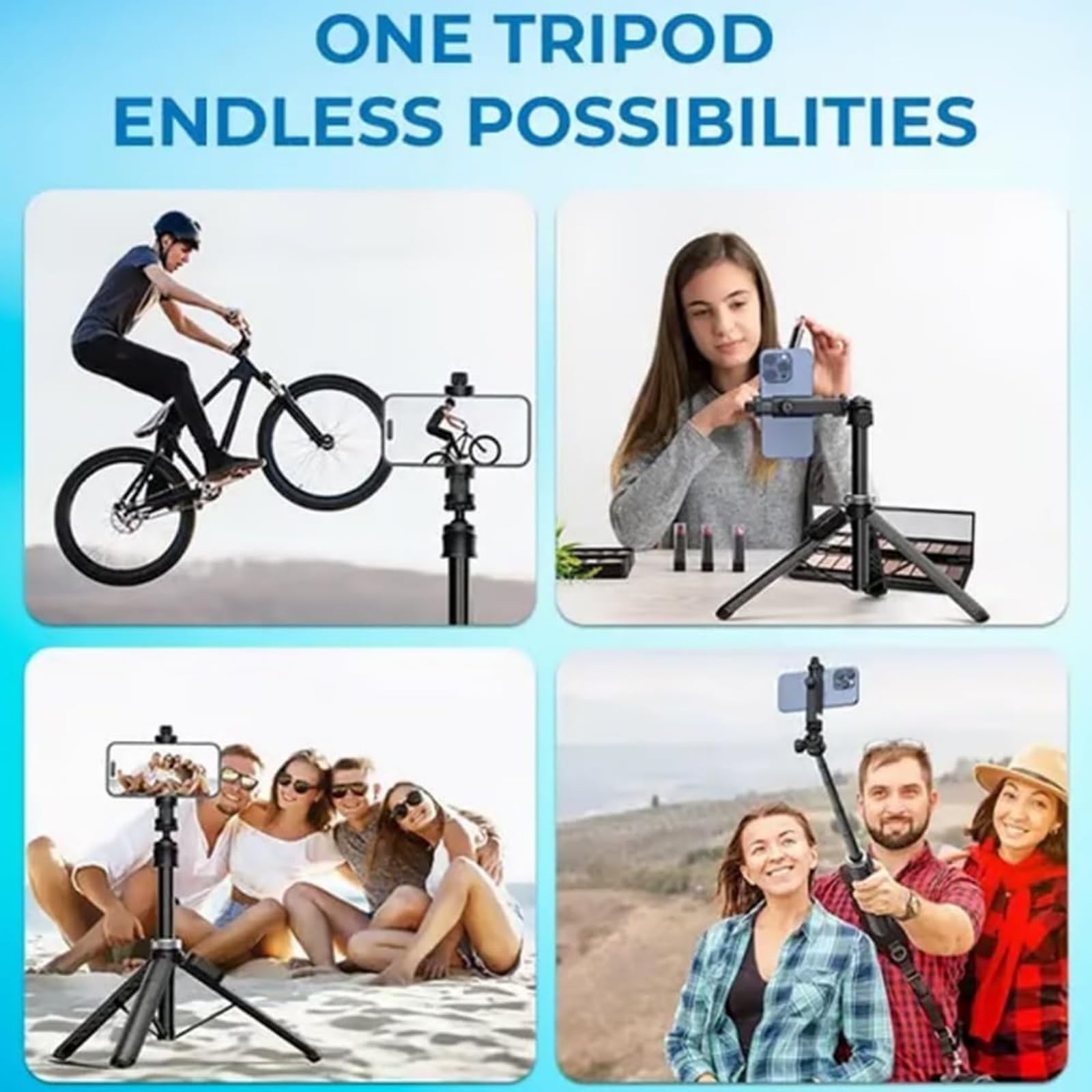 Gimbal Stabilizer - Master Every Move, 2-in-1 Tripod & Selfie