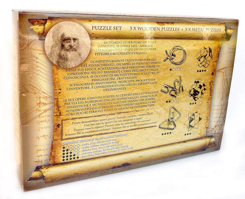 Logica Giochi – Libera Il Ratino – Rompecabezas De Cuerdas De Madera Nivel Extremo 4/6, Colección Leonardo