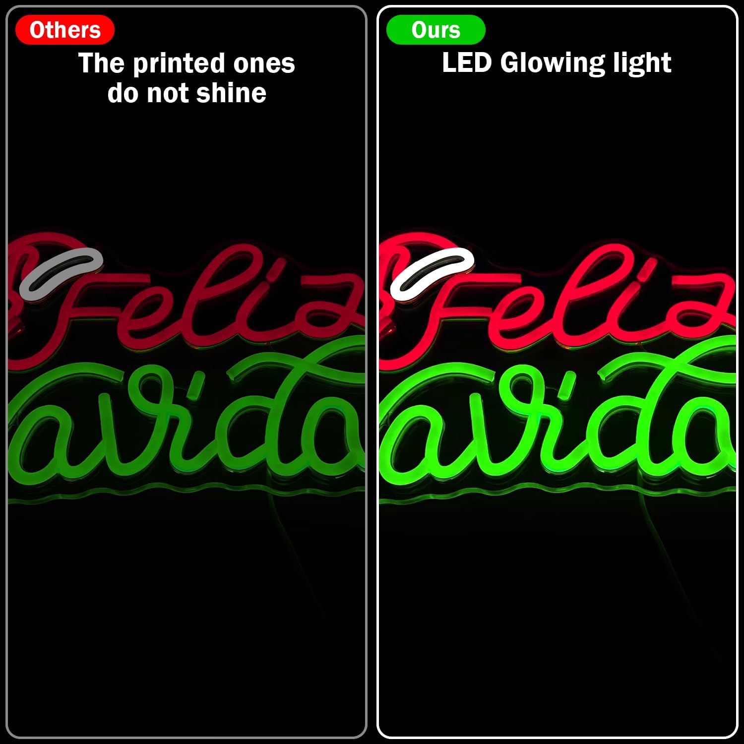 Merry Christmas Neon Sign Dimmable Feliz Navidad Neon Sign for Wall Decor LED Neon Mexican Christmas Decorations for Window, Bedroom, Living Room, Feliz Navidad Backdrop Neon Light for Party Gift