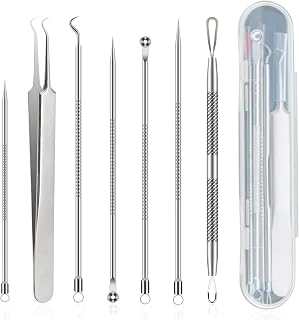 Blackhead Remover Kit with Stainless Steel Tools, Pimple Extractor, Acne Removal & Facial Cleansing Tools for Men & Women Price In India