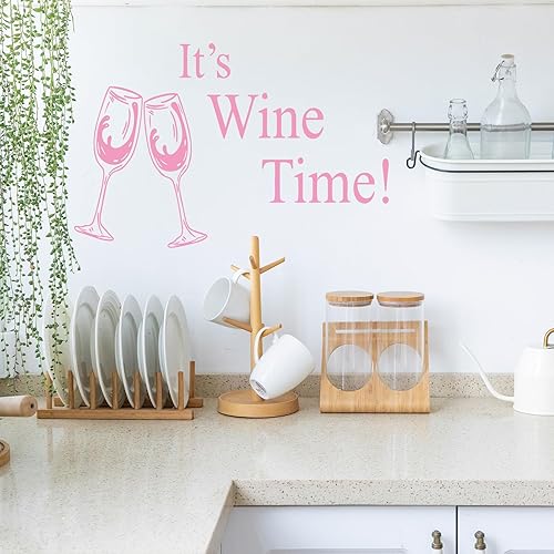 ZCOEVYH Calcomanías de vino, decoración de vino para cocina, calcomanías de pared para copas de vino, calcomanías de pared para despegar y pegar,