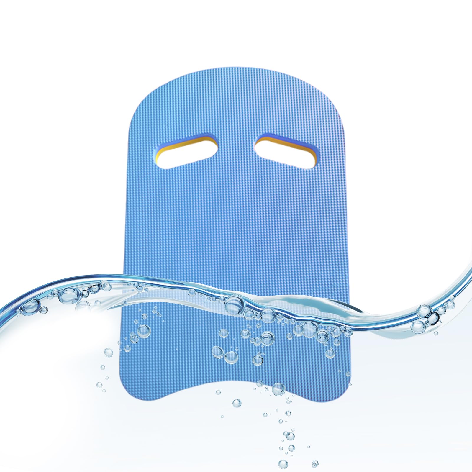 Unisex swimming board, featuring an EVA foam buoyancy board with safety hand holes. Suitable for beginners and training use, designed to enhance swimming technique. (Blue - U)