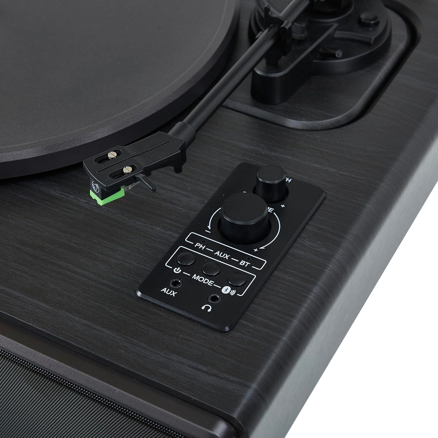 Arkrocket Huygens High Fidelity Bluetooth Record Player with Built-in Speakers Belt Drive Vinyl Turntable with Moving Magnet Cartridge, Bluetooth Input Output and Aux-in (Huygens Black)