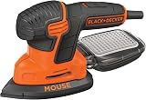 BLACK+DECKER Ponceuse Mouse filaire 120W, Orange/Noir, 3 Accessoires KA2000-QS - 2