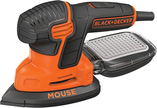 BLACK+DECKER Ponceuse Mouse filaire 120W, Orange/Noir, 3 Accessoires KA2000-QS - 2