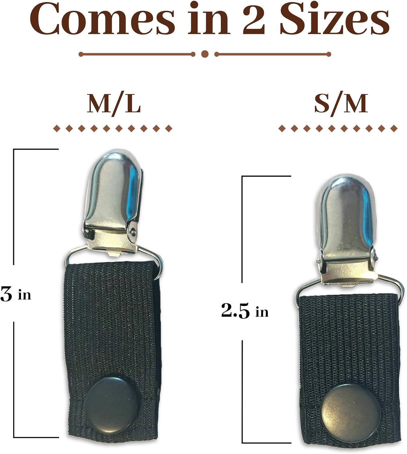 Boot Straps – Secure Pants with Adjustable Snap-On Clips for Motorcycle & Equestrian Riders Black