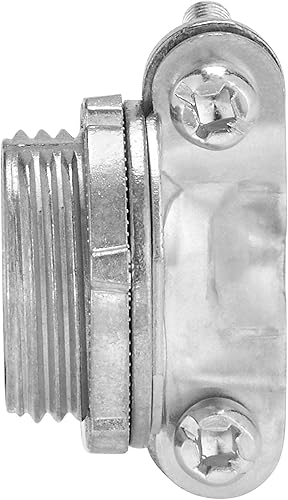 Miniatura 9 de Maxxima Conector de abrazadera de doble tornillo no metálico de 34 pulgadas para conducto de cable recubierto NM, fundición de zinc (paquete de 50)
