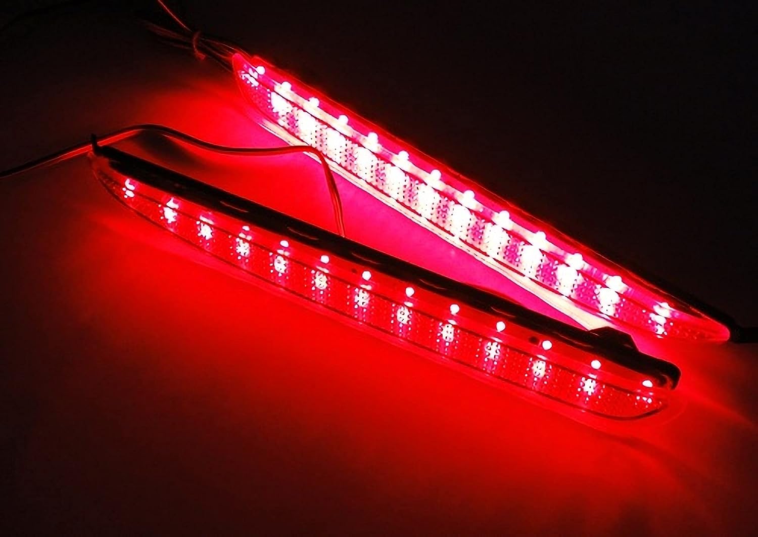 2x Red Lens LED Bumper Reflector Tail Brake Stop Light Rear Fog Light Compatible with 2010 2011 2012 2013 Mazda3 MAZDASPEED3 JDM Mazda3 / Axela Sport/Sedan/Mazdaspeed BL5FW BLEAW BLEFW