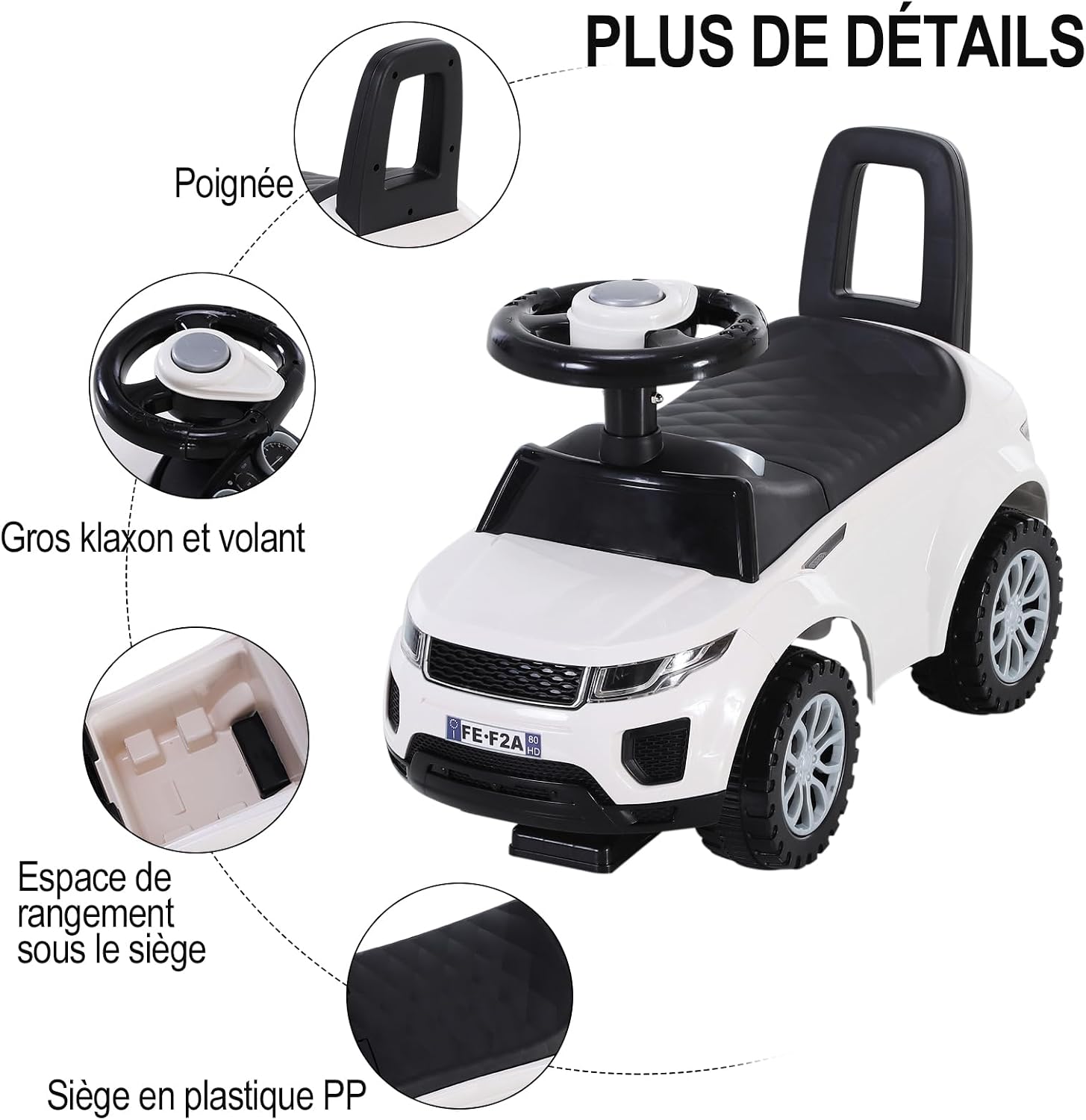 Porteur voiture pour enfants – véhicule d'éveil 12-36 mois, design premium